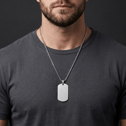 Collier Plaque Militaire Personnalisable Homme