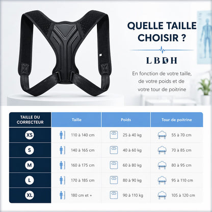 Correcteur de posture dos et épaule