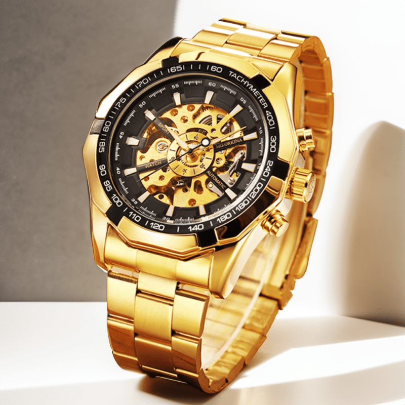 Montre Squelette Automatique Or