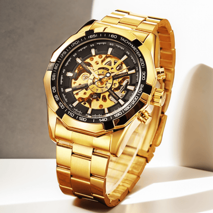 Montre Squelette Automatique Or