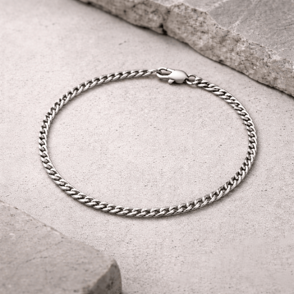 Bracelet Gourmette Homme Chaîne Maille Acier Inoxydable