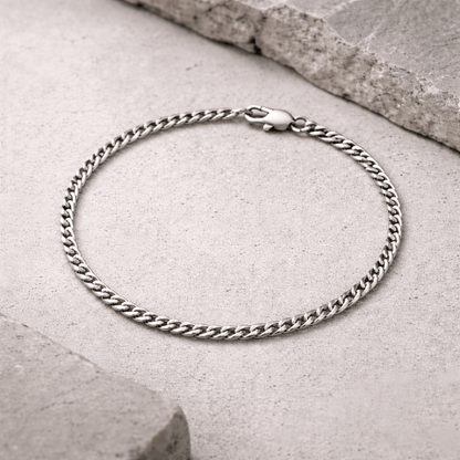Bracelet Gourmette Homme Chaîne Maille Acier Inoxydable