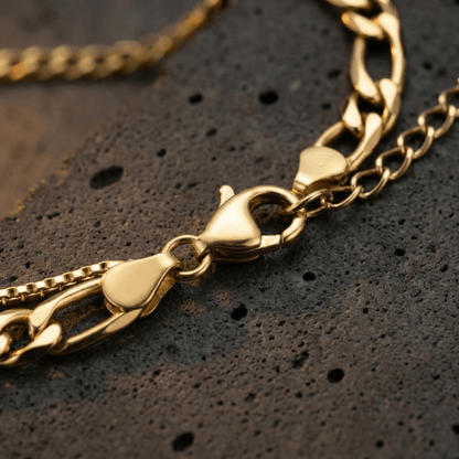 Gourmette Fine Homme Bracelet Double Chaîne