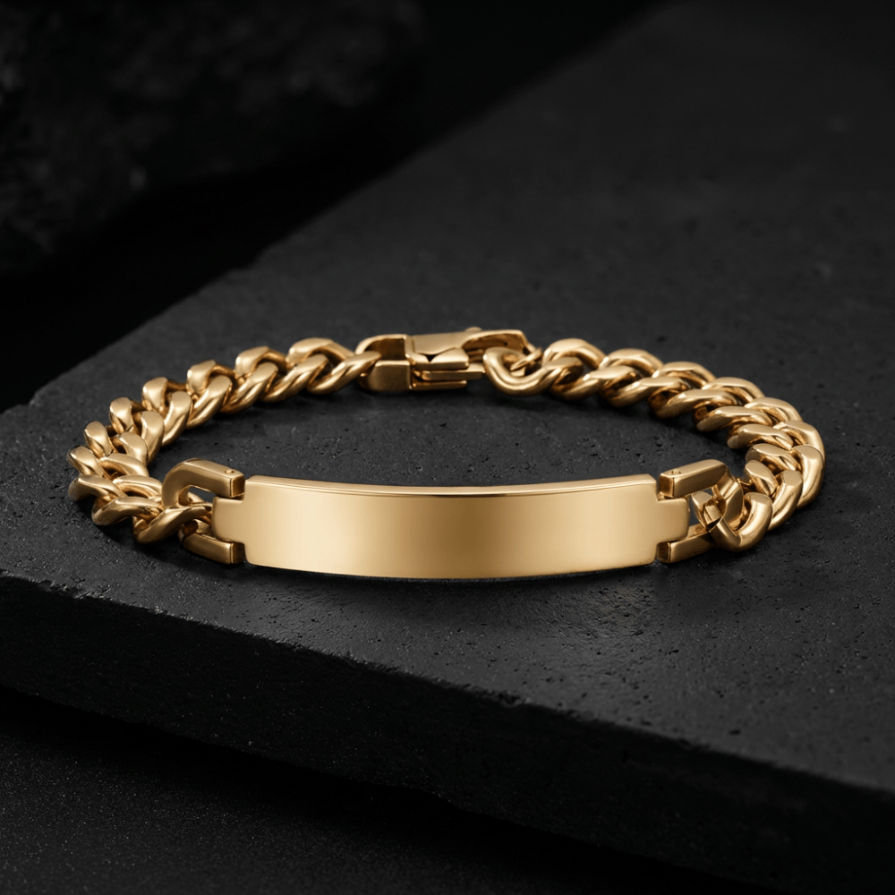 Gourmette Homme à Graver Prénom Bracelet Acier Inoxydable