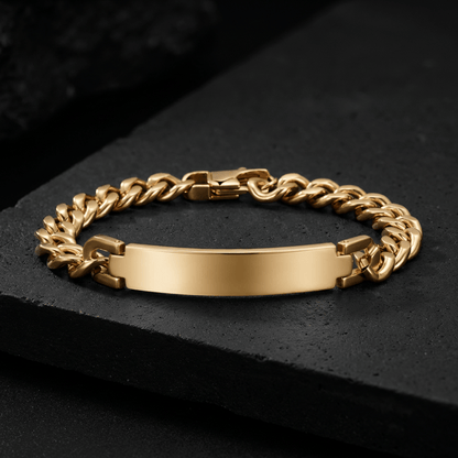 Gourmette Homme à Graver Prénom Bracelet Acier Inoxydable