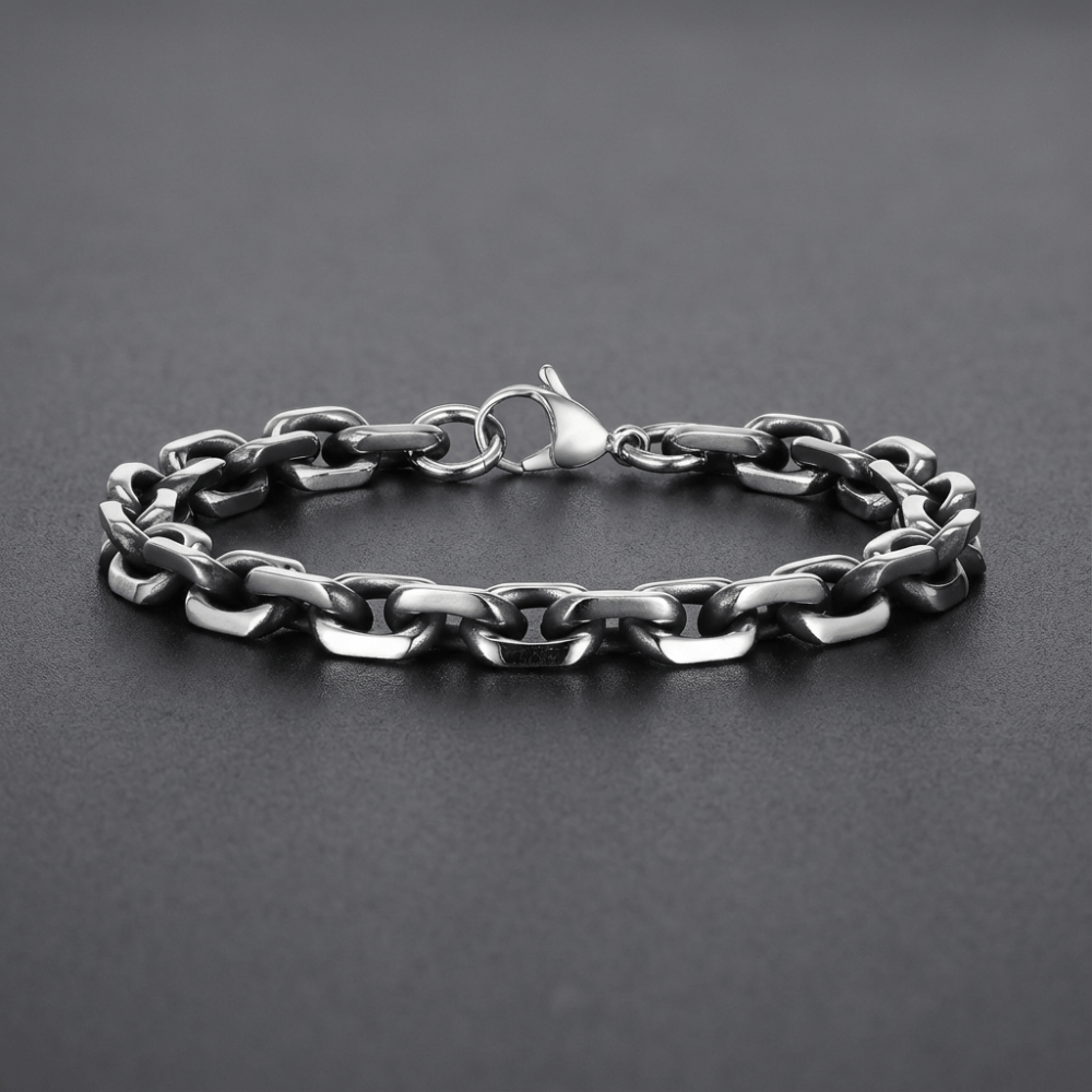Bracelet Gourmette Homme Argent Maille Forçat