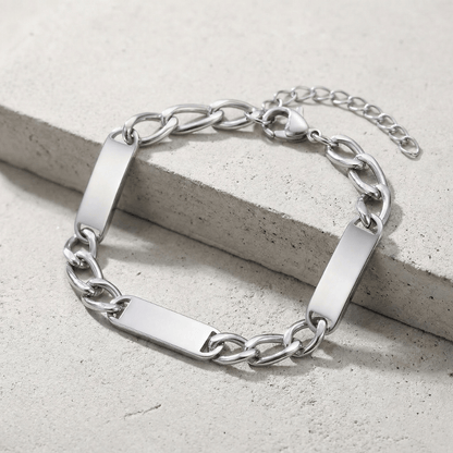 Gourmette Homme Argent Prénoms Gravés Personnalisable