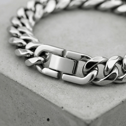 Bracelet Gourmette Homme Argent Grosse Maille
