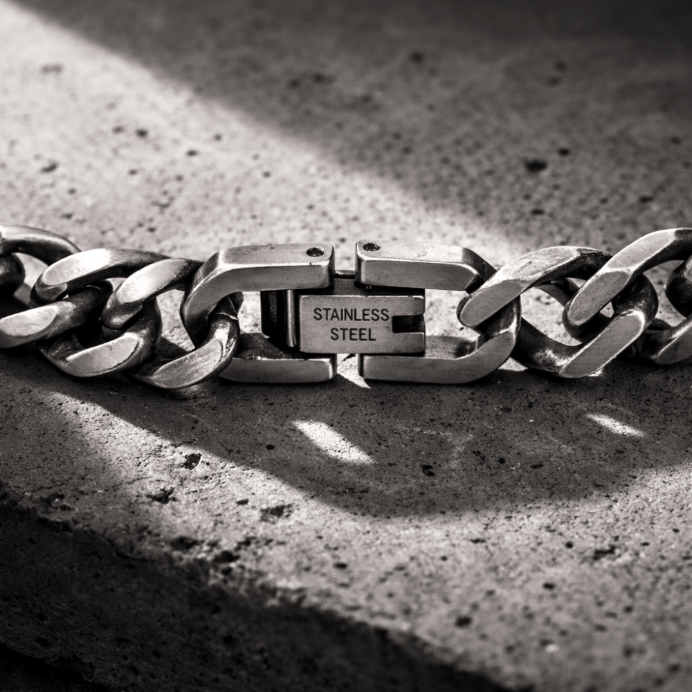 Gourmette Bracelet Homme Argent Maille Cubaine