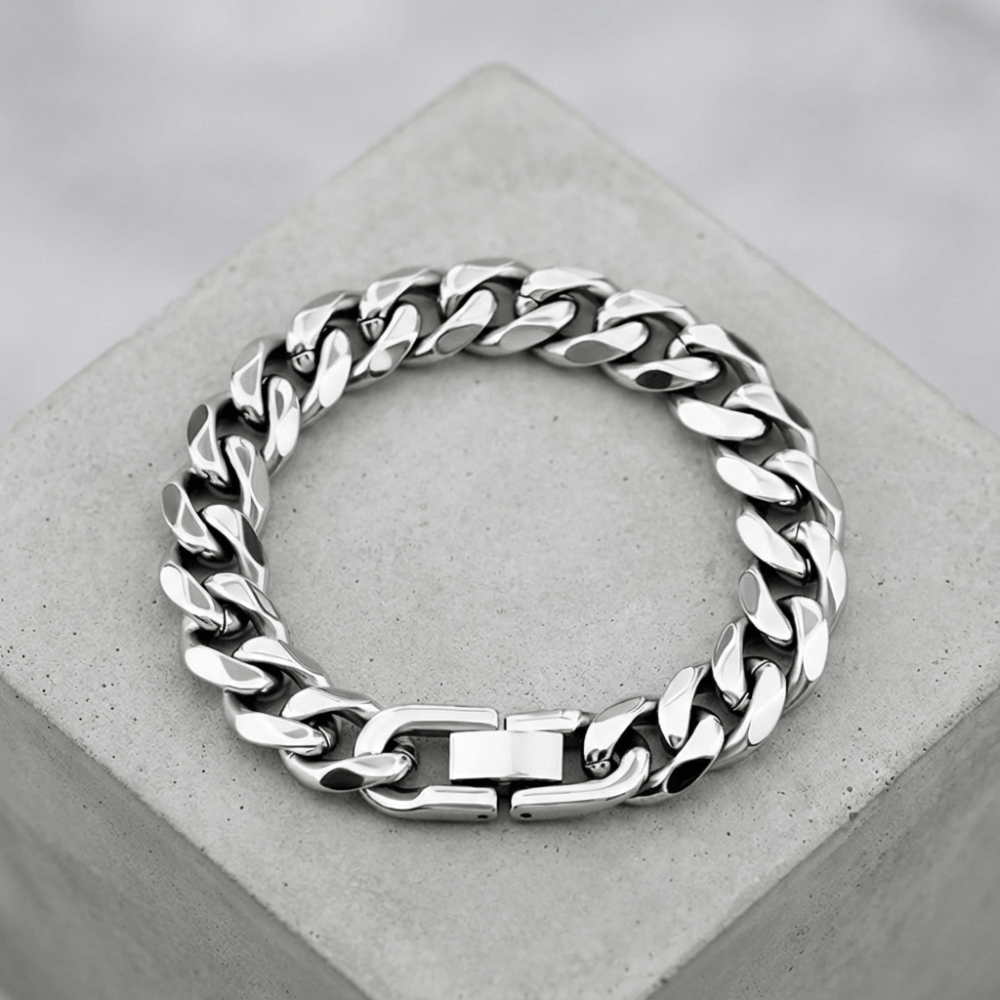 Bracelet Gourmette Homme Argent Grosse Maille