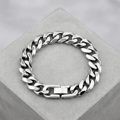 Bracelet Gourmette Homme Argent Grosse Maille