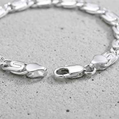 Bracelet Gourmette Homme Argent Maille Escargot