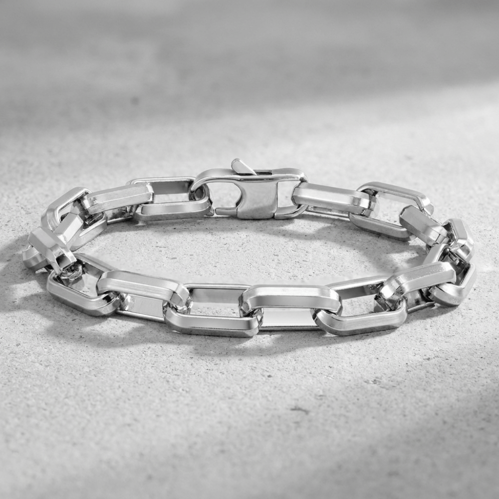 Bracelet Gourmette Homme Gros Maillons en Acier