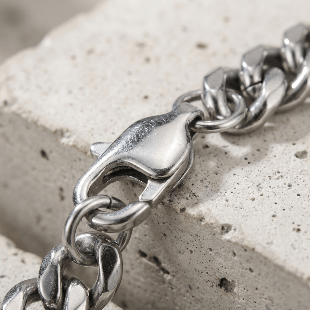 Bracelet Gourmette Homme Chaîne Maille Acier Inoxydable