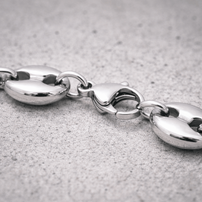 Gourmette Homme Grain de Café Bracelet Acier Inoxydable