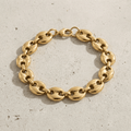 Gourmette Homme Grain de Café Bracelet Acier Inoxydable