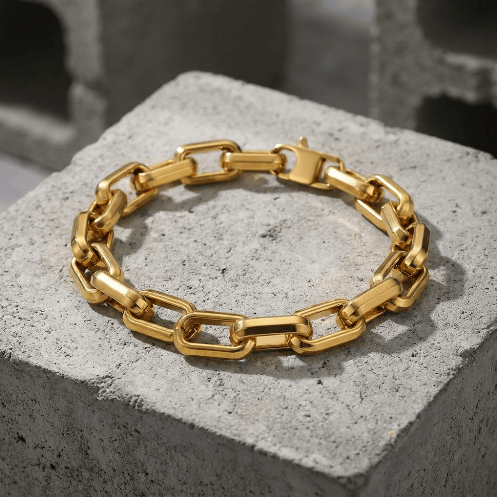 Bracelet Gourmette Homme Gros Maillons en Acier