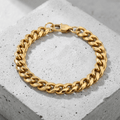 Bracelet Gourmette Homme Chaîne Maille Acier Inoxydable