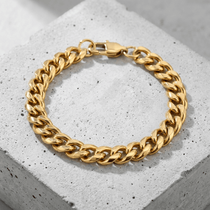 Bracelet Gourmette Homme Chaîne Maille Acier Inoxydable