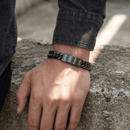Gourmette Homme Personnalisable Prénoms Acier Inoxydable