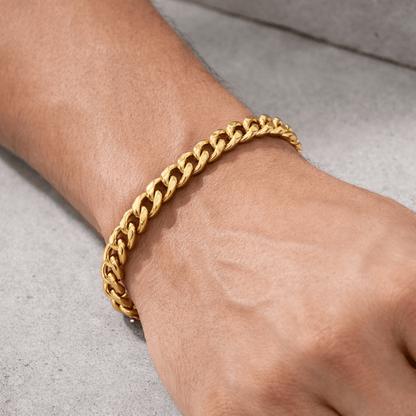 Bracelet Gourmette Homme Chaîne Maille Acier Inoxydable
