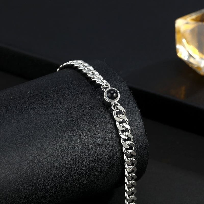 Bracelet Gourmette Homme Photo Personnalisée