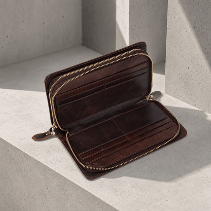 Grand Portefeuille Homme Cuir Véritable Personnalisé