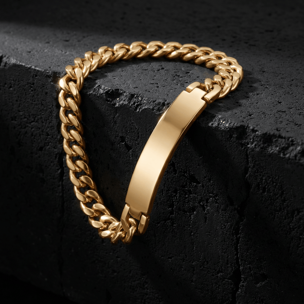 Gourmette Homme à Graver Prénom Bracelet Acier Inoxydable
