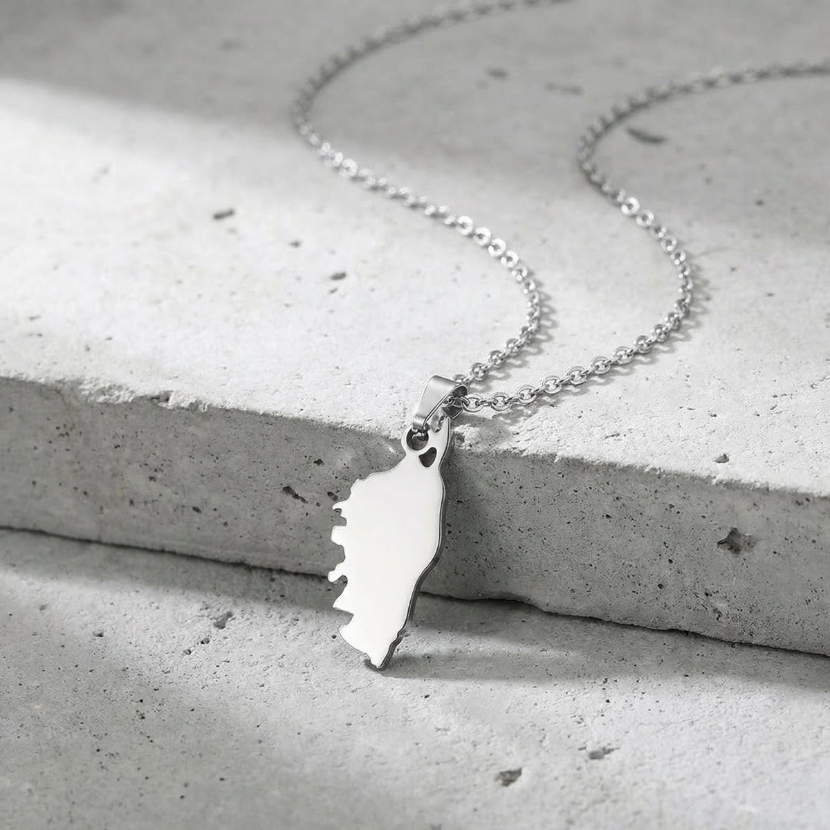 Pendentif Homme Corse Acier Inoxydable