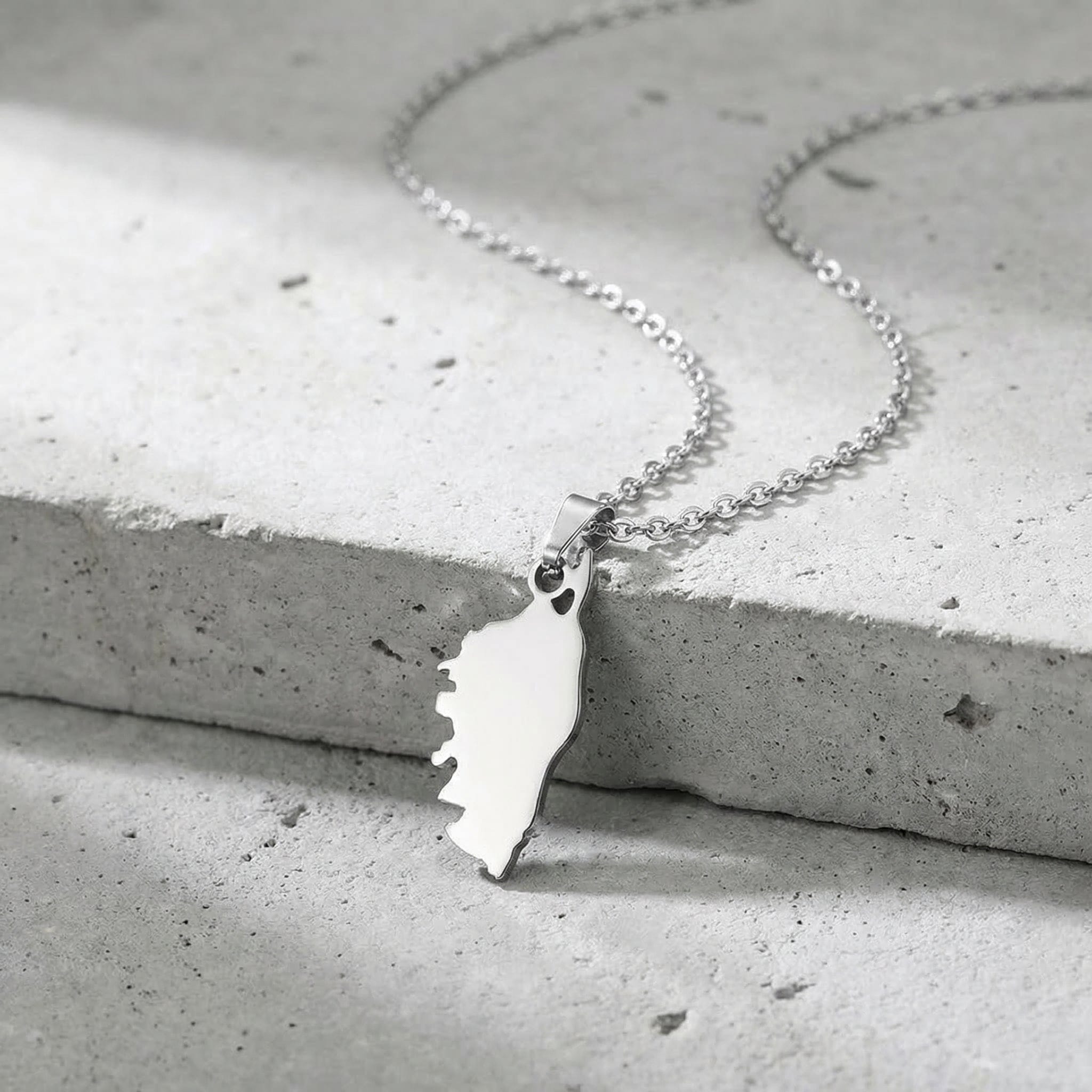Pendentif Homme Corse Acier Inoxydable