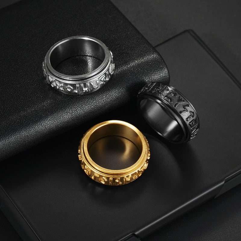 BAGUE ANTI STRESS VIKING EN ACIER