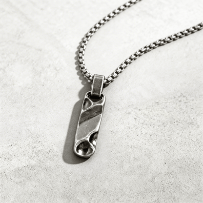 Collier Pendentif Homme Barre Acier Inoxydable
