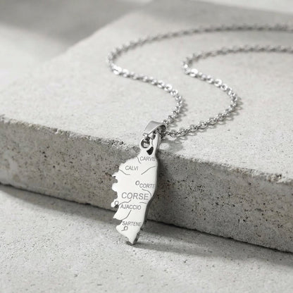 Pendentif Homme Corse Acier Inoxydable