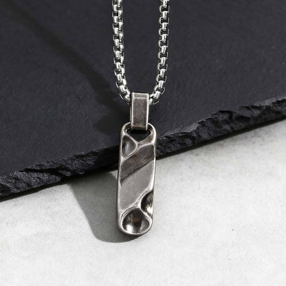 Collier Pendentif Homme Barre Acier Inoxydable