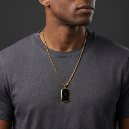 Collier Pendentif Homme Luxe Acier Inoxydable