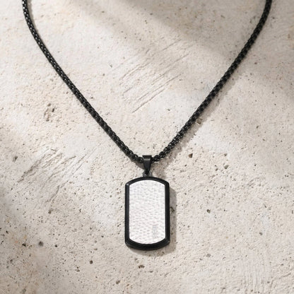 Collier Pendentif Homme Zircon Acier Inoxydable