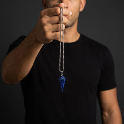 Pendentif Pierre Naturelle Homme Pointe