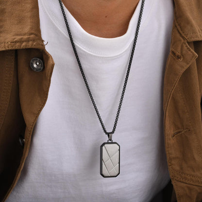 Collier Pendentif Homme Luxe Acier Inoxydable