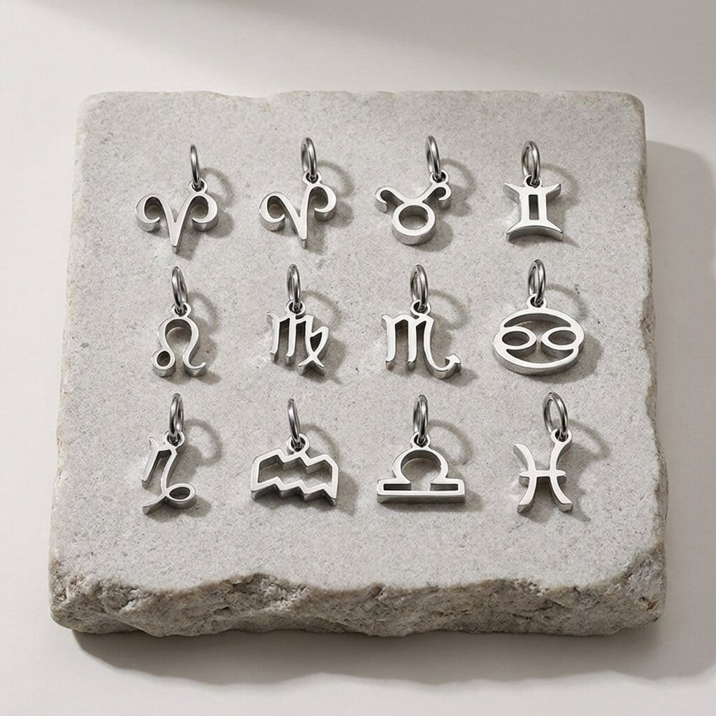 Pendentif Signe Astrologique Homme Argent Breloque