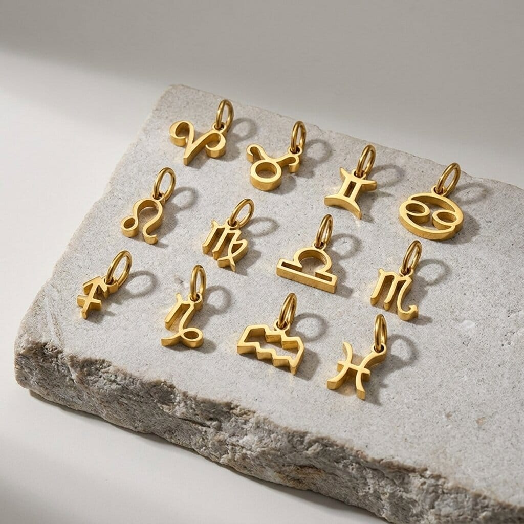 Pendentif Signe Astrologique Homme Or Breloque
