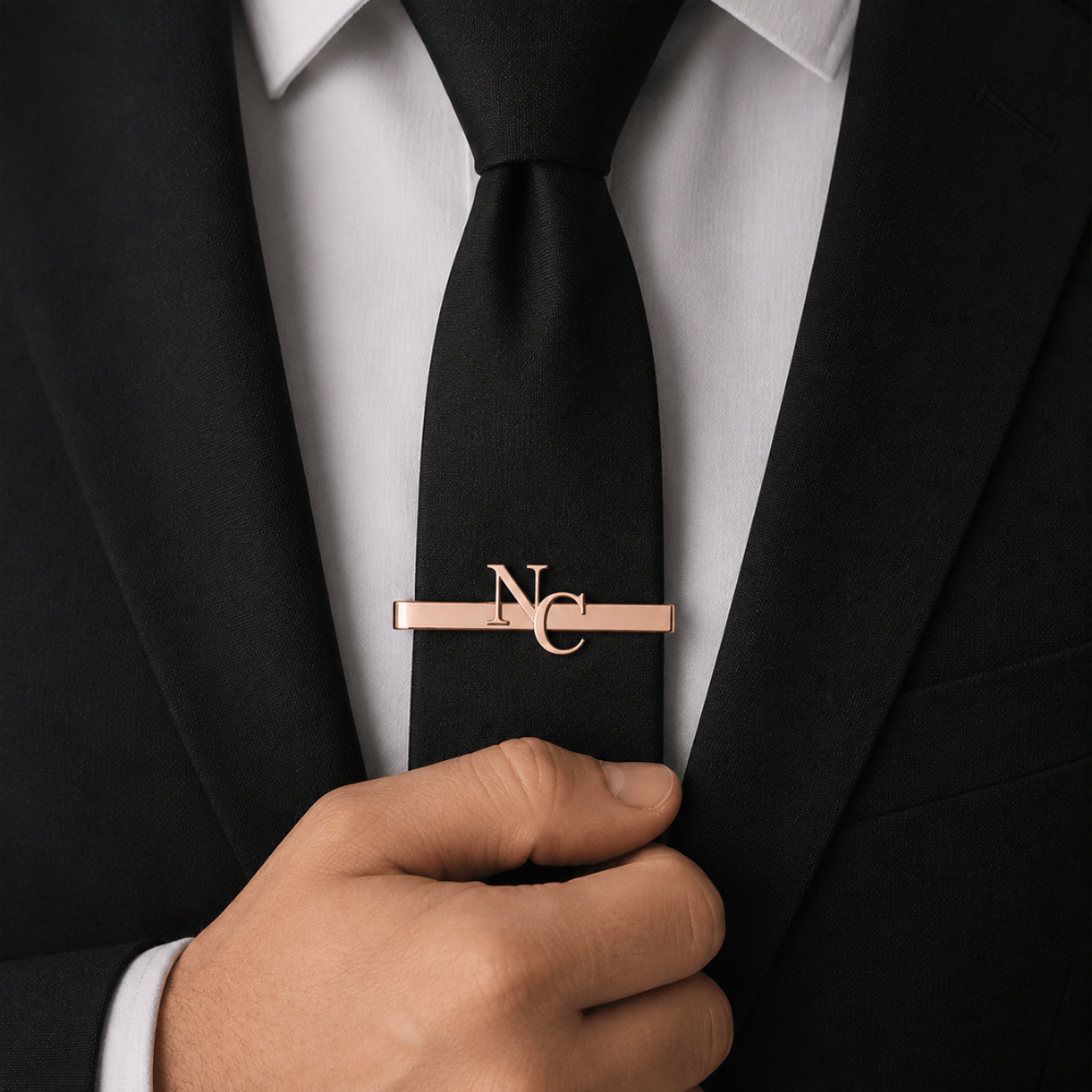 Pince à Cravate Personnalisée Homme Luxe Acier