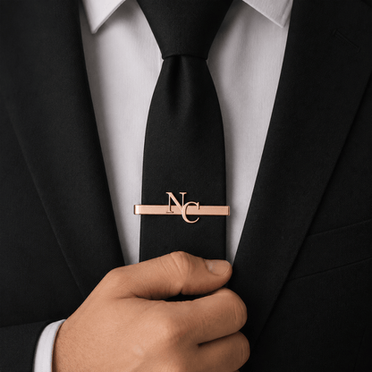 Pince à Cravate Personnalisée Homme Luxe Acier