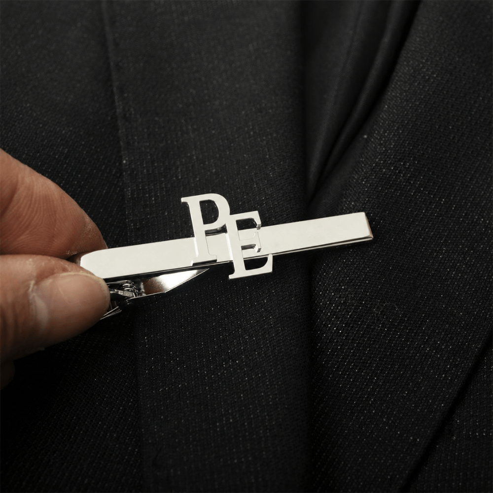 Pince à Cravate Personnalisée Homme Luxe Acier