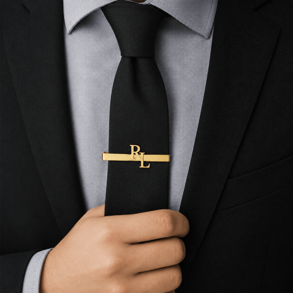 Pince à Cravate Personnalisée Homme Luxe Acier