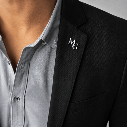Pins Personnalisé Homme Métal Gravé Initiales