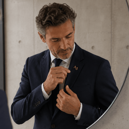 Pins Personnalisé Homme Métal Gravé Initiales