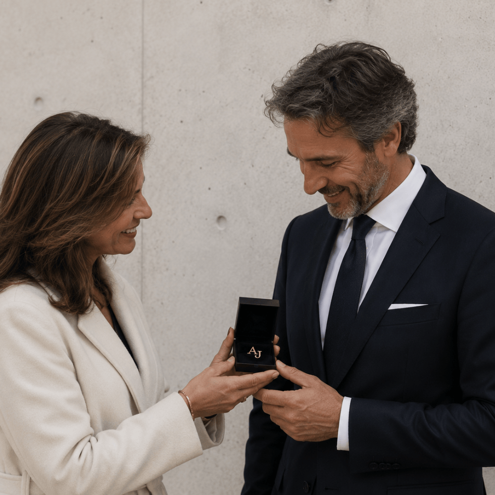 Pins Personnalisé Homme Métal Gravé Initiales