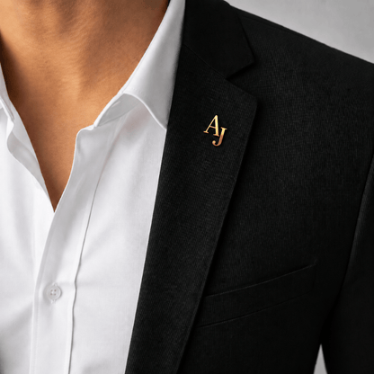 Pins Personnalisé Homme Métal Gravé Initiales