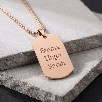 Collier Plaque Militaire Personnalisable Homme