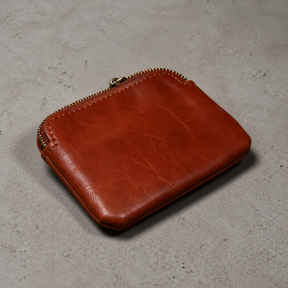 Pochette Porte-Monnaie Homme Zippée Compacte